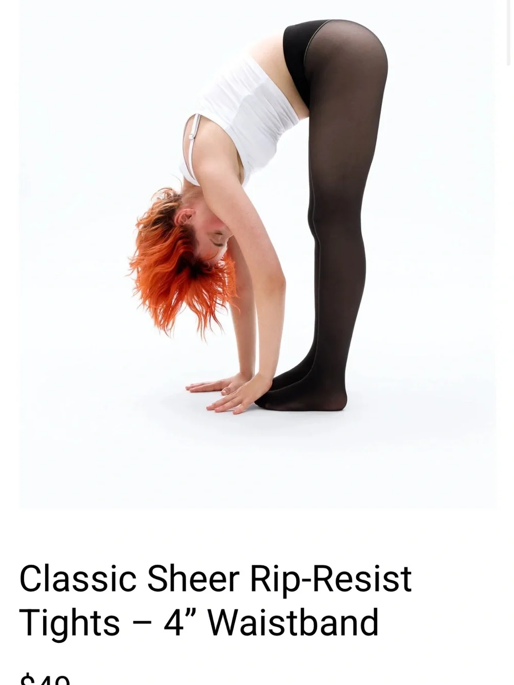 Classic Sheer Rip-Resist Tights - Black
